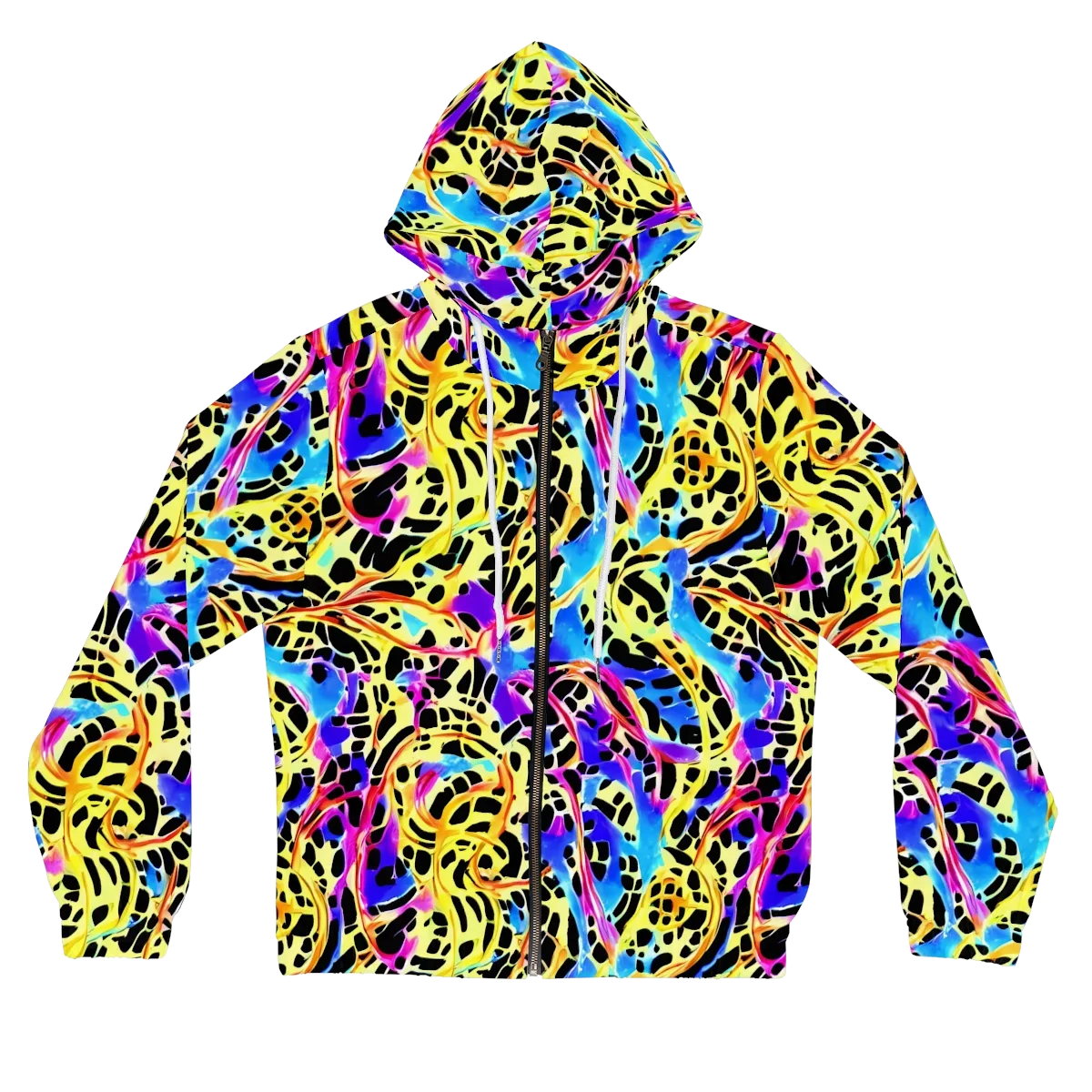 Ultraviolet Roar on Women's Full-Zip Hoodie — Front