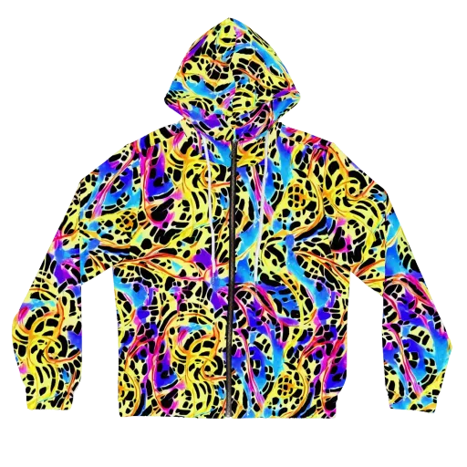 Ultraviolet Roar on a Women's Full-Zip Hoodie