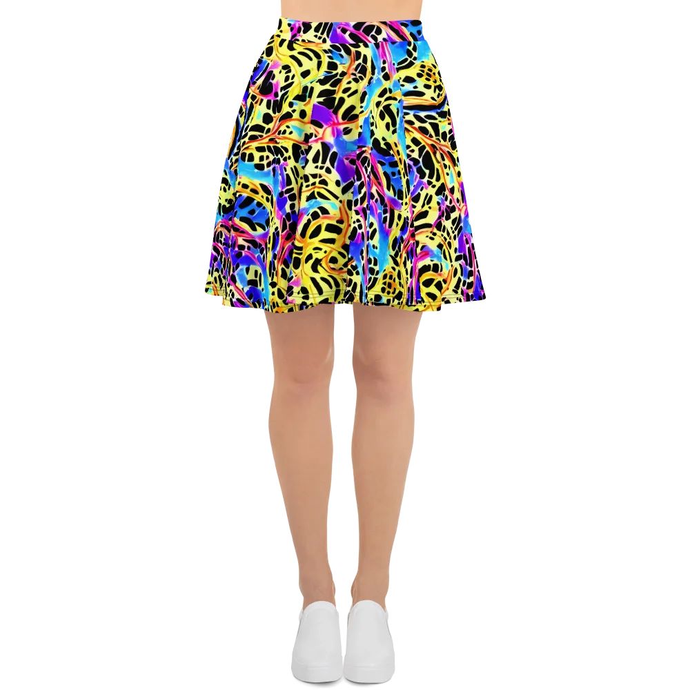 Ultraviolet Roar on Skater Skirt — Front