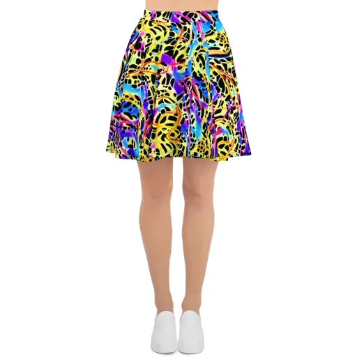 Ultraviolet Roar on a Skater Skirt