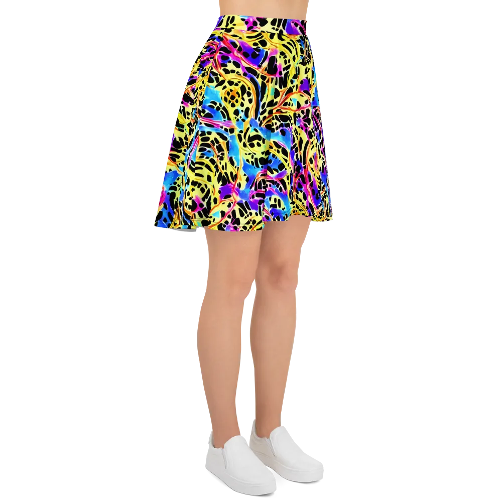 Ultraviolet Roar on Skater Skirt — Right