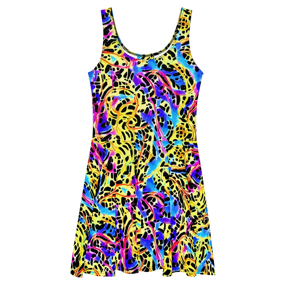 Ultraviolet Roar on Skater Dress — Front
