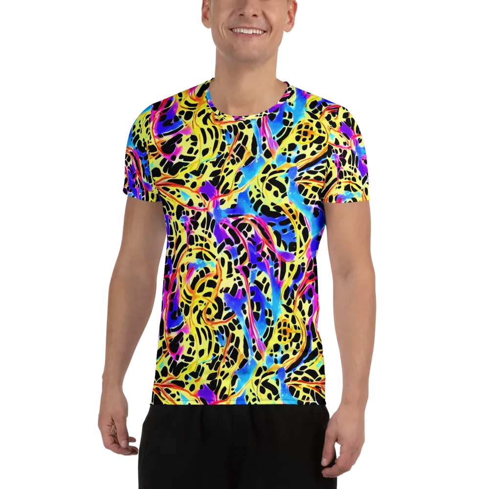 Ultraviolet Roar on Men's Athletic T-Shirt — Front