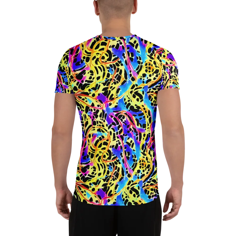 Ultraviolet Roar on Men's Athletic T-Shirt — Back