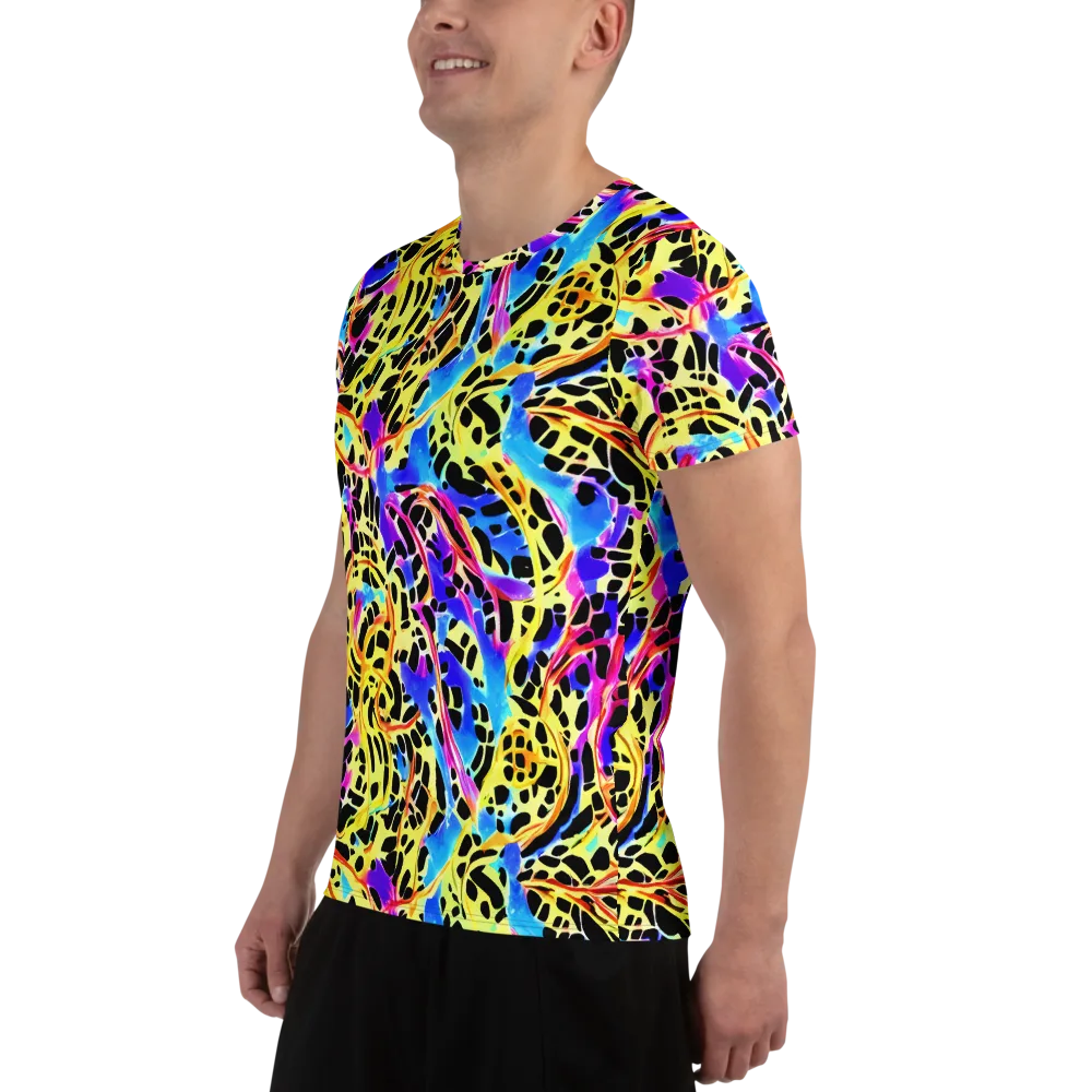 Ultraviolet Roar on Men's Athletic T-Shirt — Left