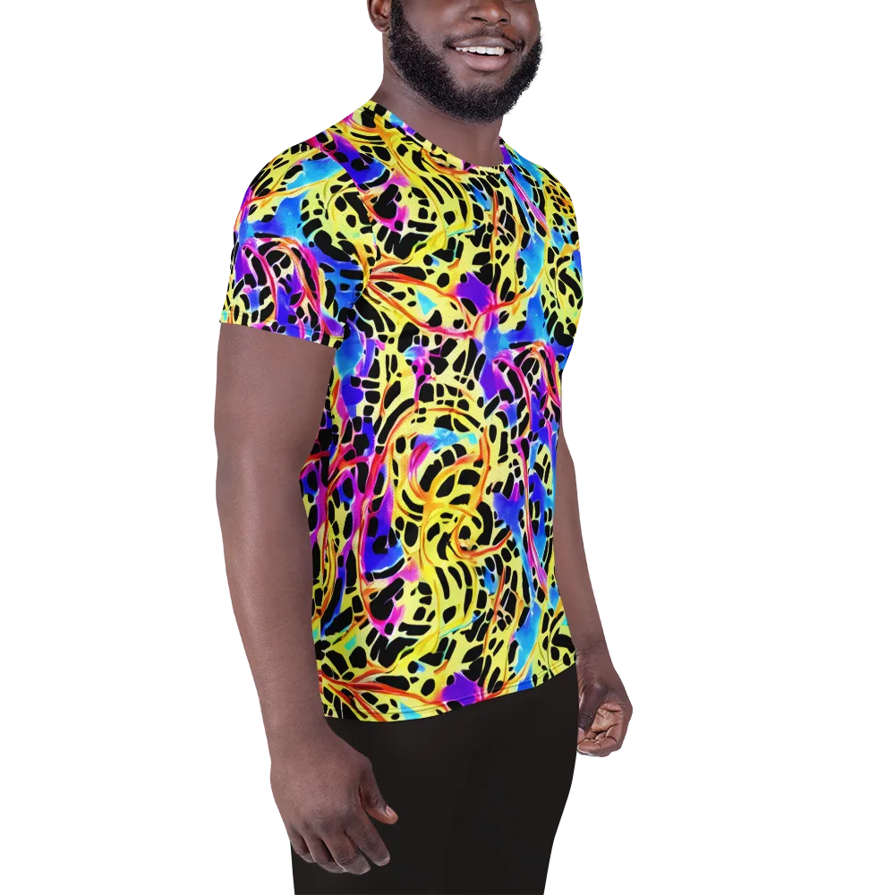 Ultraviolet Roar on Men's Athletic T-Shirt — Right