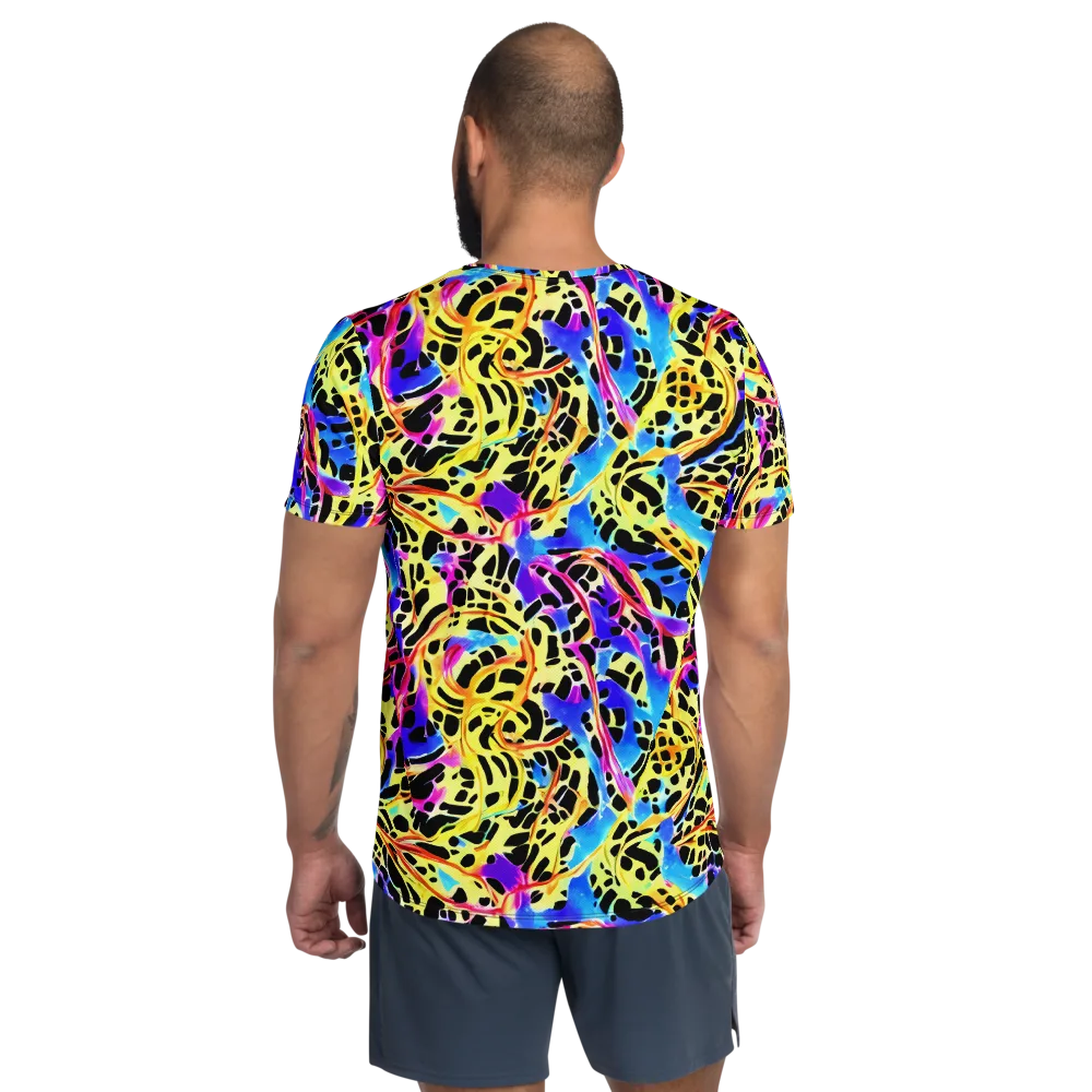 Ultraviolet Roar on Men's Athletic T-Shirt — Back