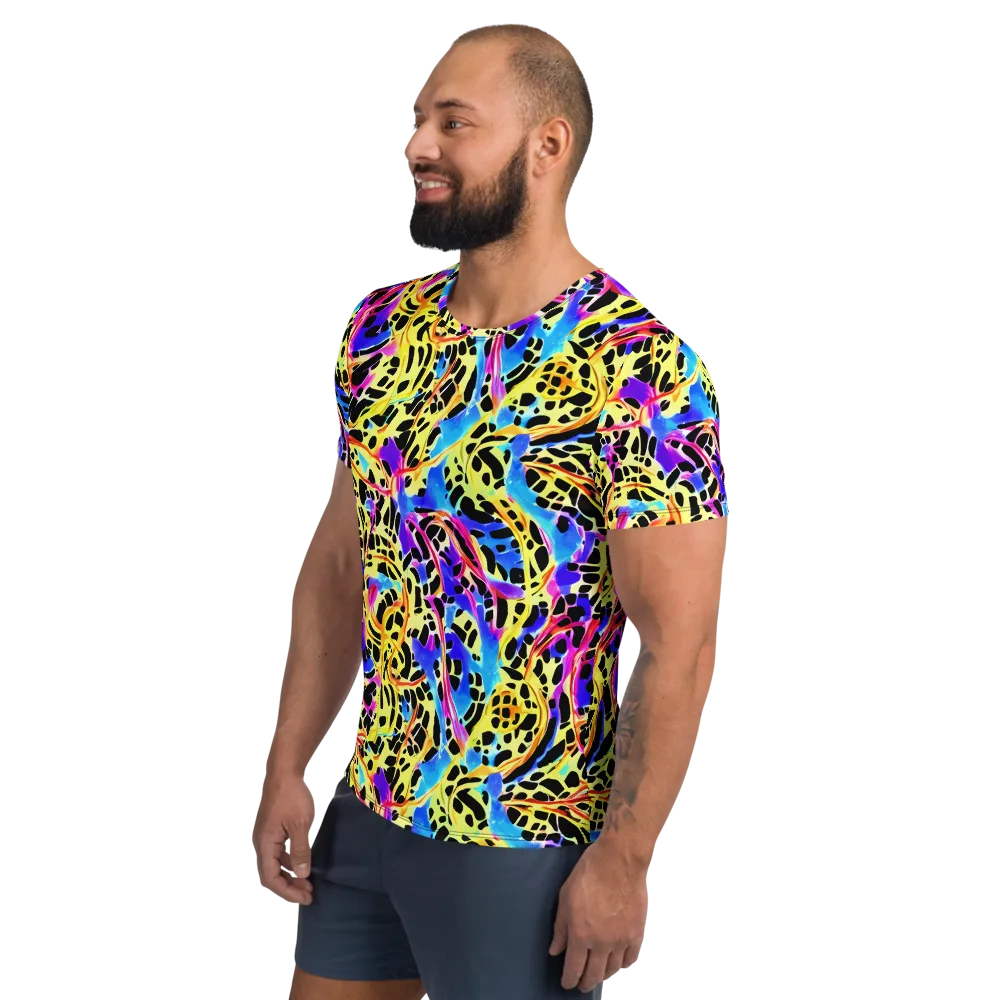 Ultraviolet Roar on Men's Athletic T-Shirt — Left