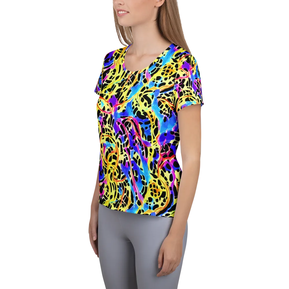 Ultraviolet Roar on Women's Athletic T-Shirt — Left