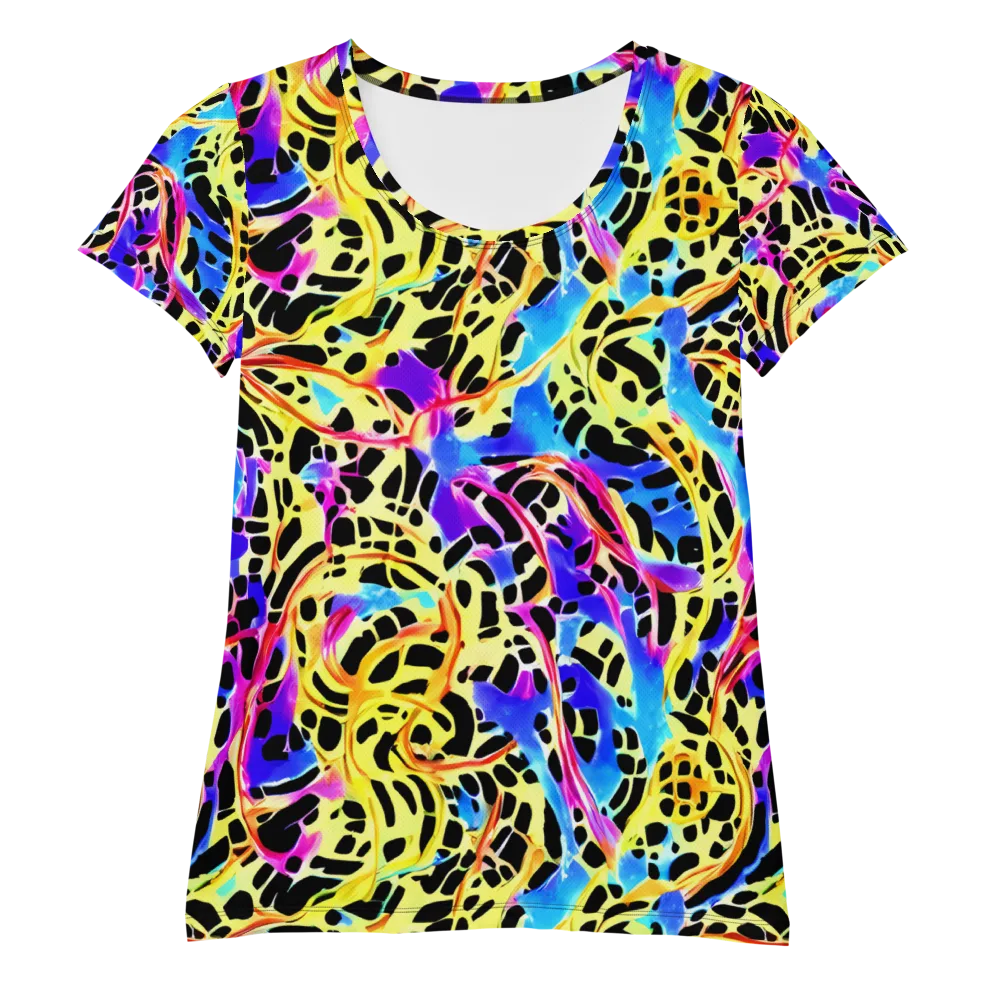 Ultraviolet Roar on Women's Athletic T-Shirt — Front