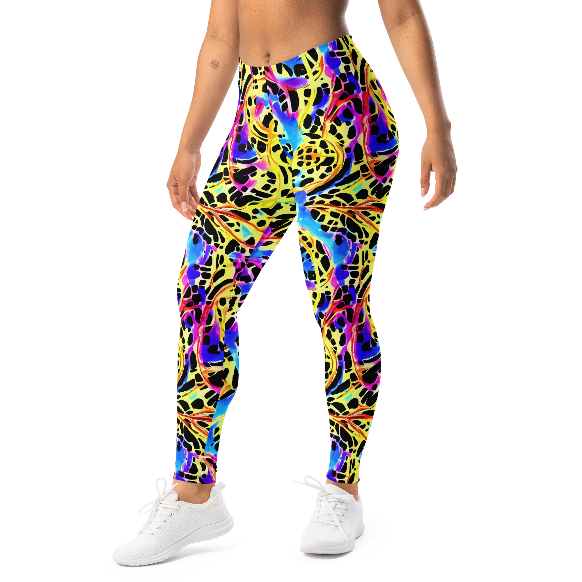 Ultraviolet Roar on Leggings — Left Front