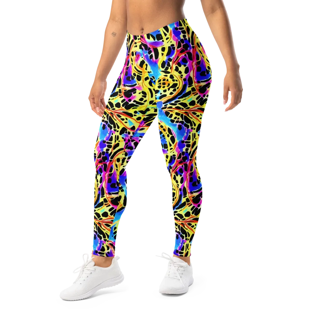 Ultraviolet Roar on Leggings — Left Front