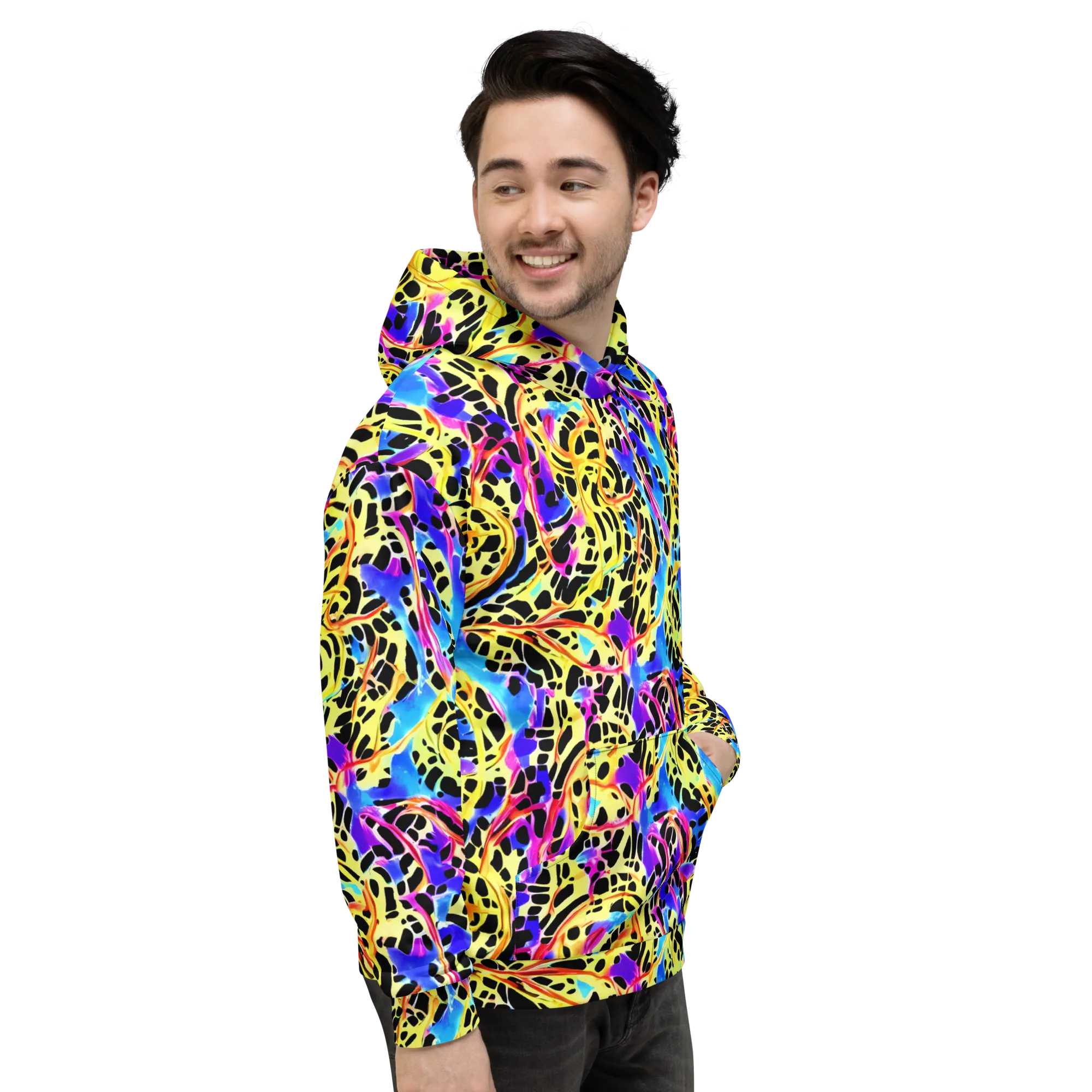 Ultraviolet Roar on Hoodie — Right