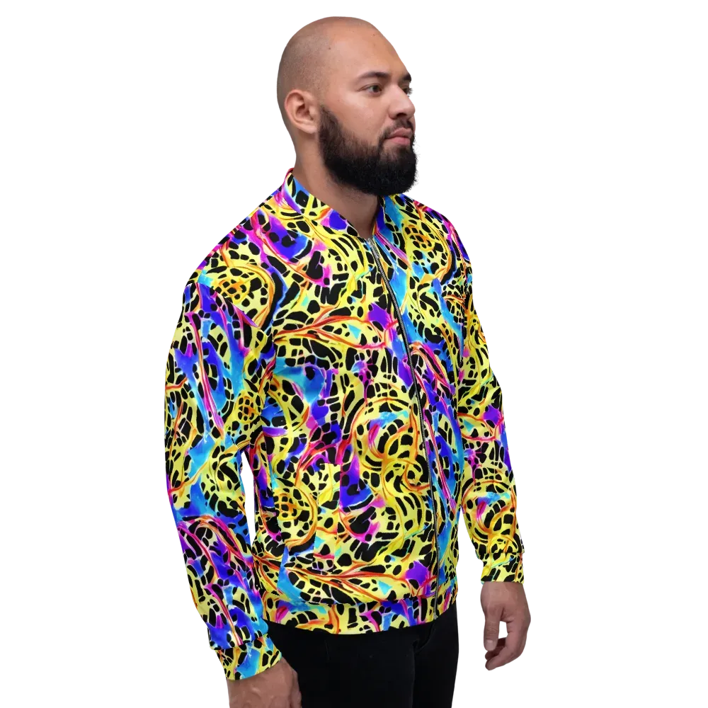 Ultraviolet Roar on Bomber Jacket — Right
