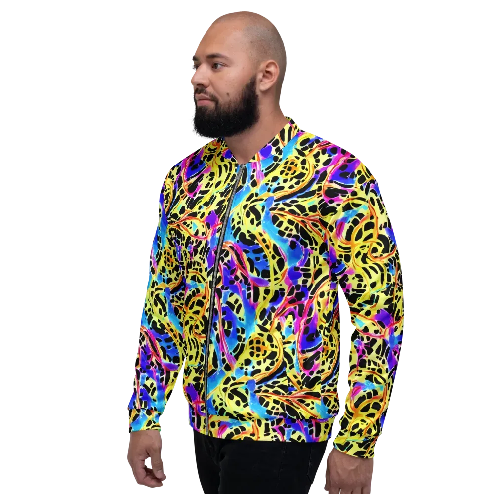 Ultraviolet Roar on Bomber Jacket — Left