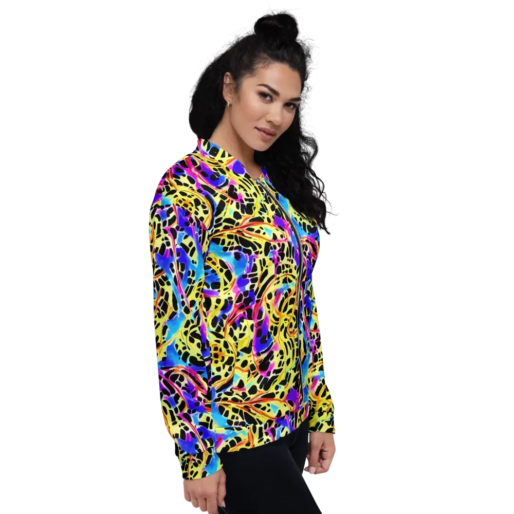 Ultraviolet Roar on Bomber Jacket — Right