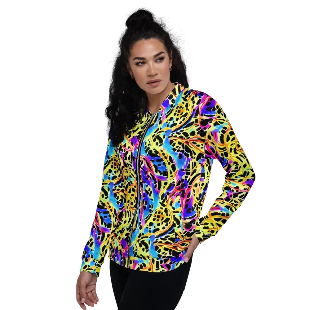 Ultraviolet Roar on Bomber Jacket — Left