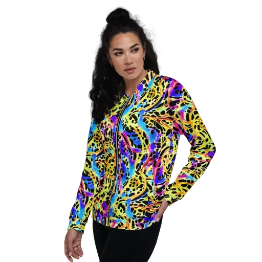 Ultraviolet Roar on a Bomber Jacket