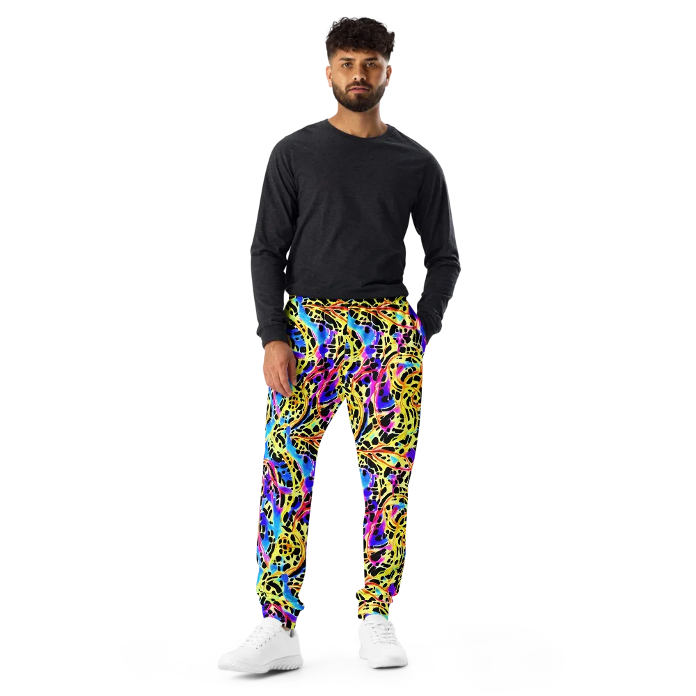 Ultraviolet Roar on Men's Joggers — Front