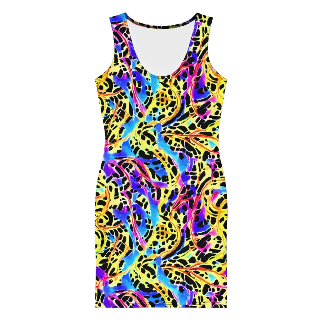 Ultraviolet Roar on Bodycon Dress — Front