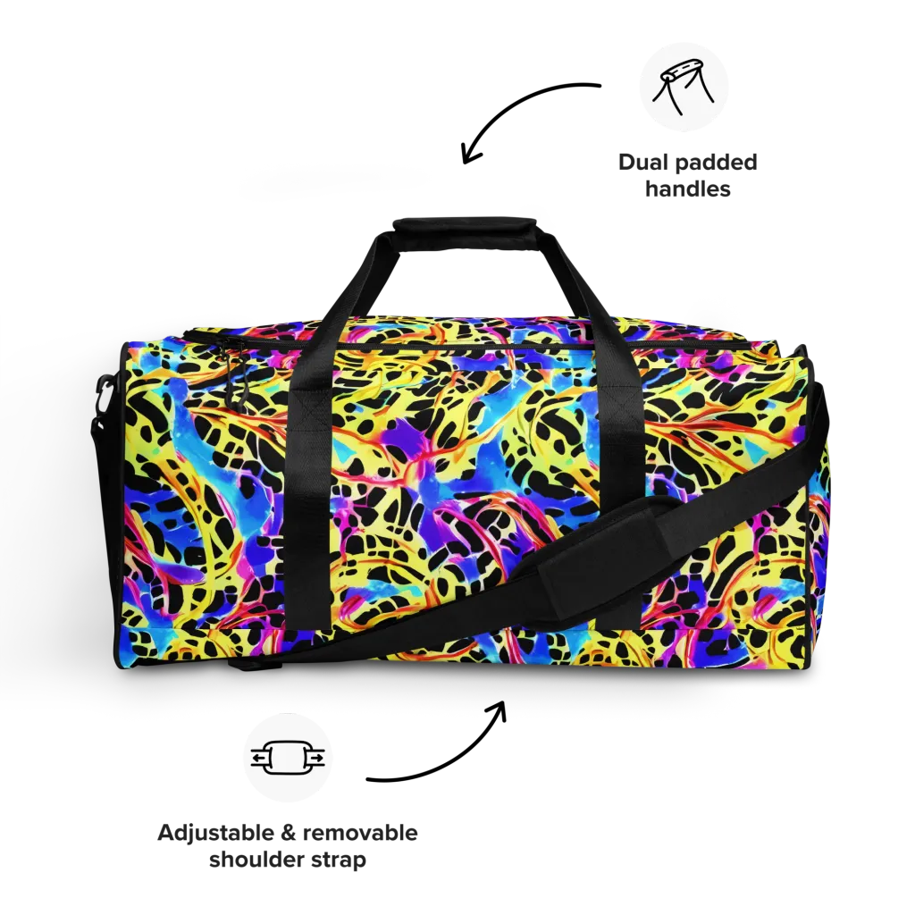 Ultraviolet Roar on Duffle Bag — Front