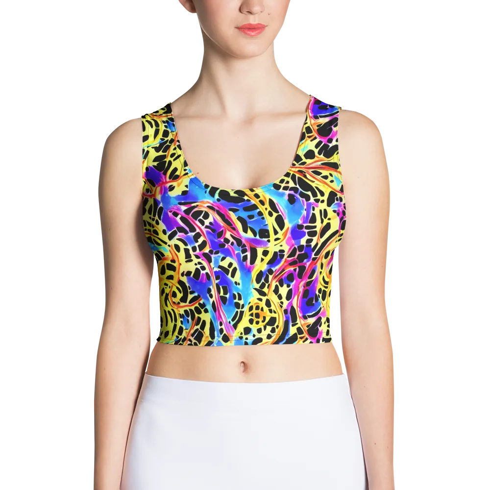 Ultraviolet Roar on Crop Top — Front