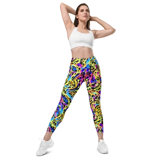 Ultraviolet Roar on a Leggings with Pockets