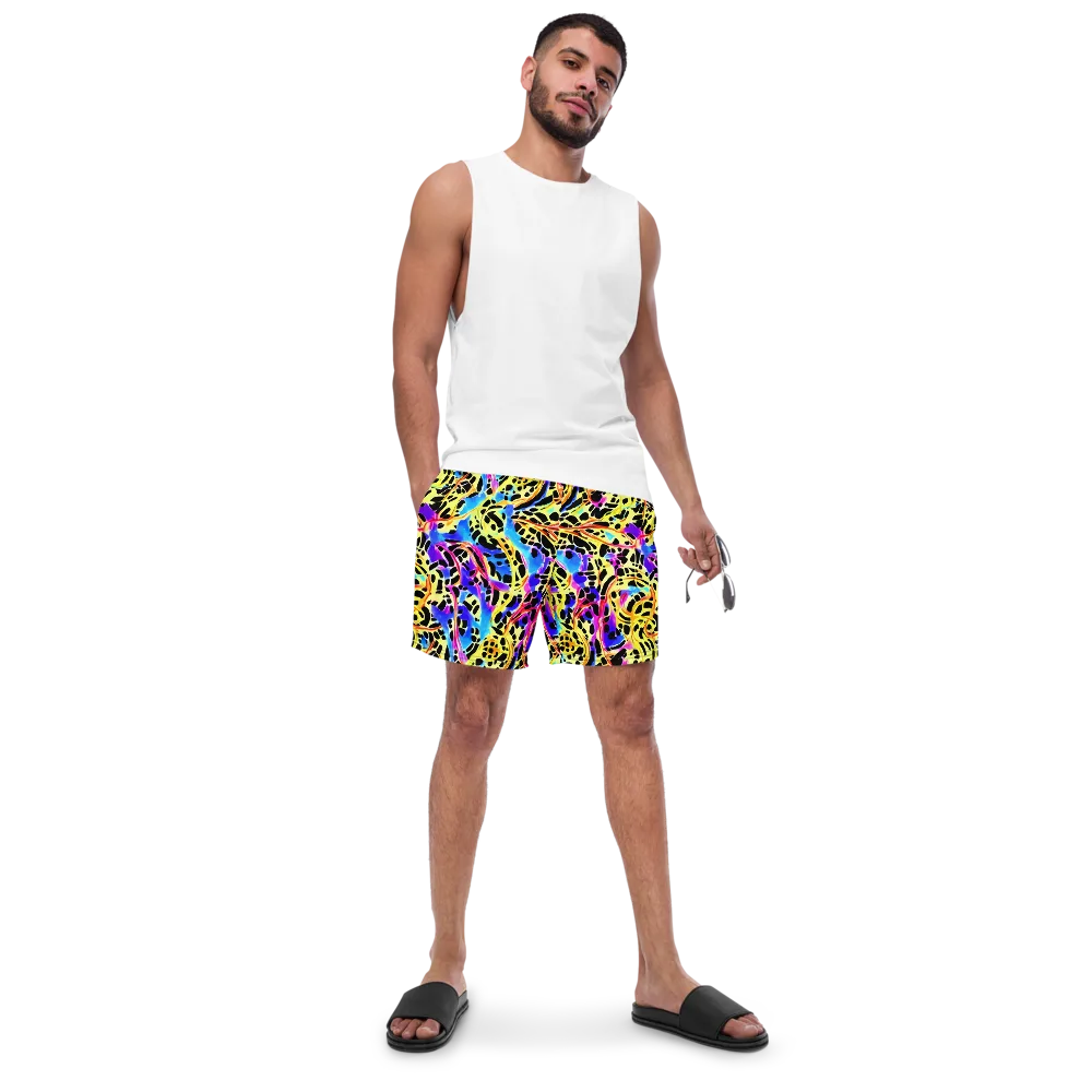 Ultraviolet Roar on Swim Trunks — Front