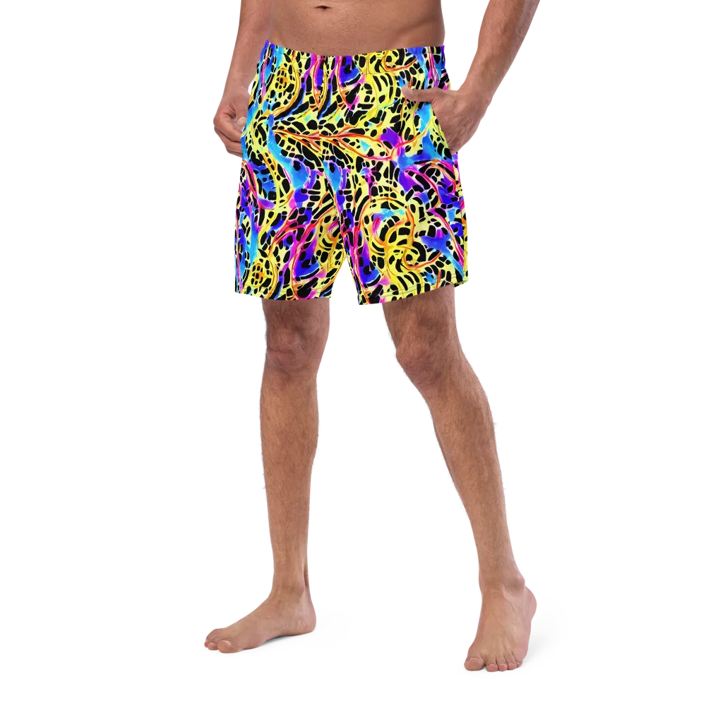 Ultraviolet Roar on Swim Trunks — Left Front