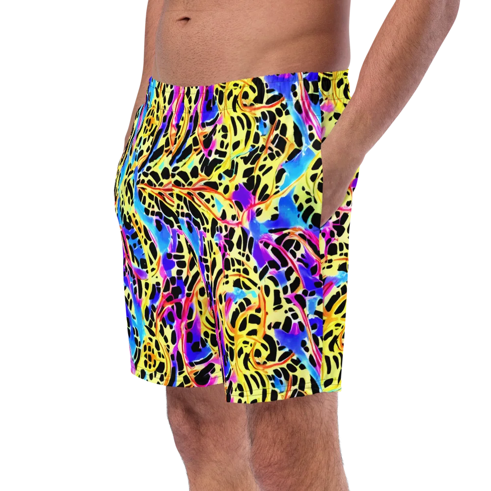 Ultraviolet Roar on Swim Trunks — Left Front