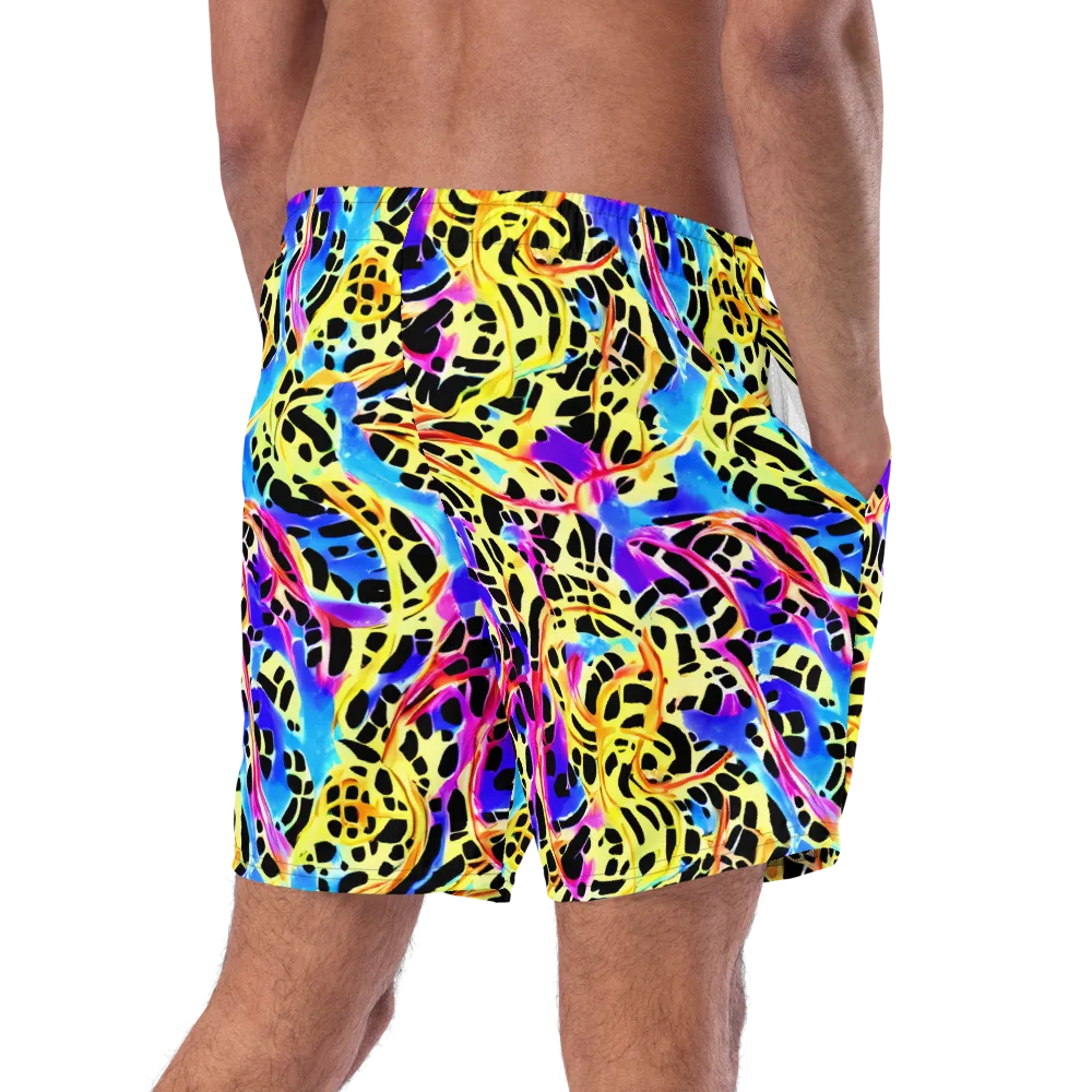 Ultraviolet Roar on Swim Trunks — Right Back
