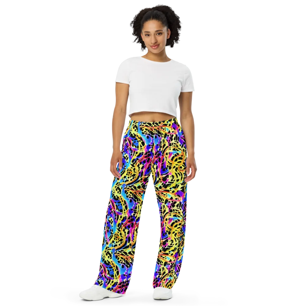 Ultraviolet Roar on Wide-Leg Pants — Front