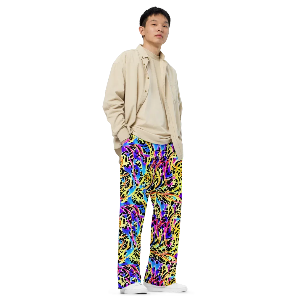 Ultraviolet Roar on Wide-Leg Pants — Right Front