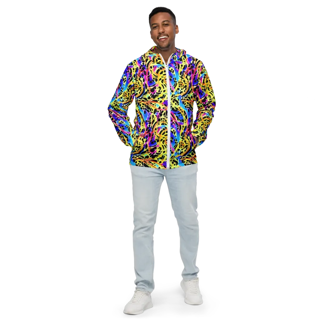 Ultraviolet Roar on Men's Windbreaker — Front