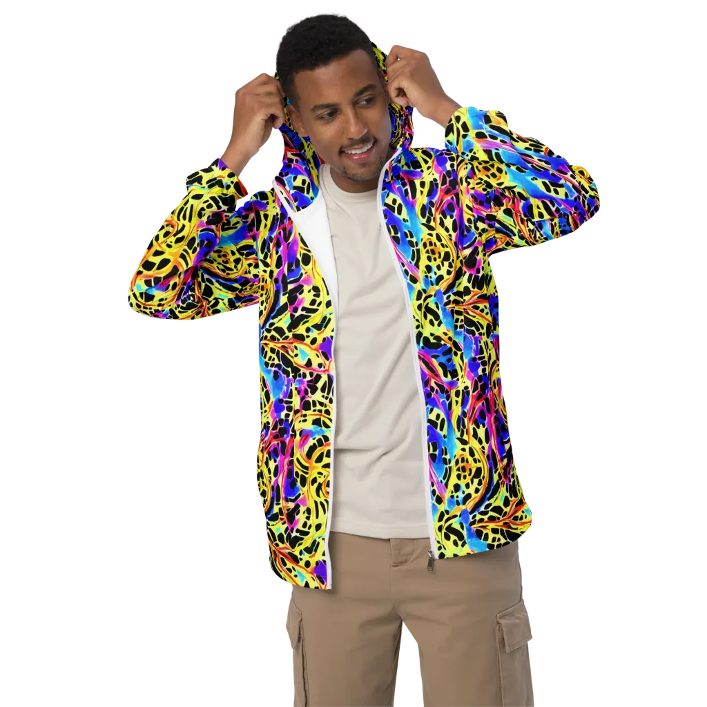Ultraviolet Roar on Men's Windbreaker — Front