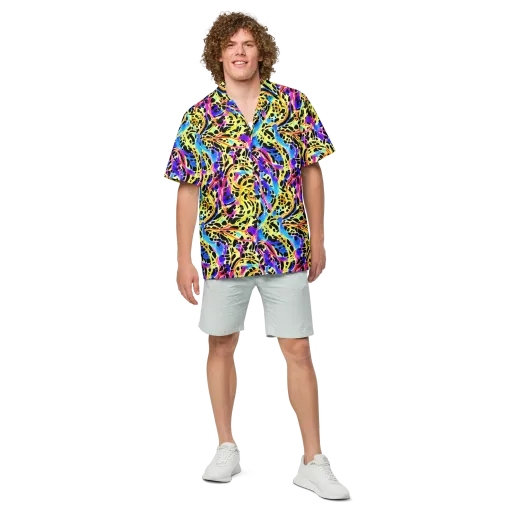 Ultraviolet Roar on a Button Shirt
