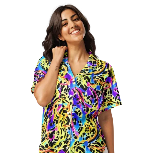 Ultraviolet Roar on a Women's Short Sleeve Pajama Top