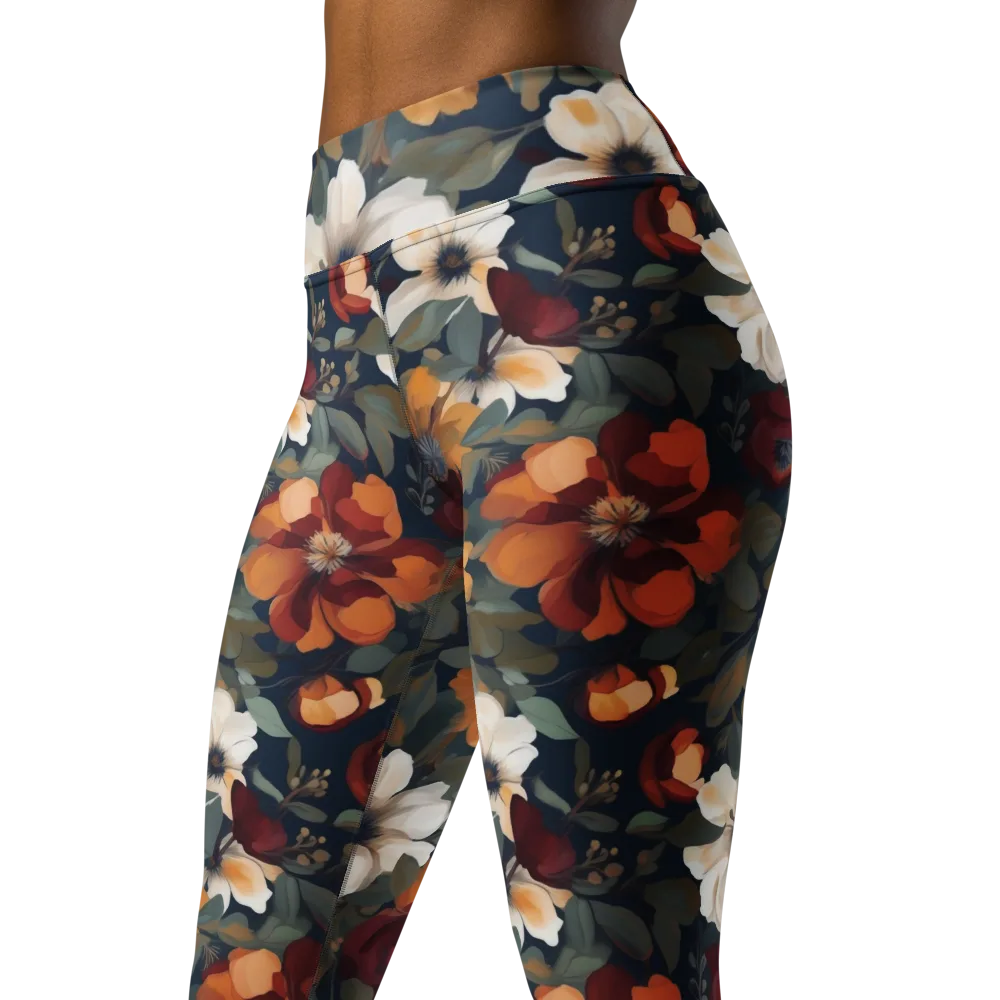 Autumn Velvet on Yoga Leggings — Left Front