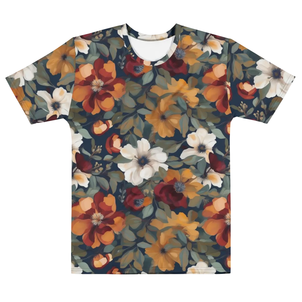 Autumn Velvet on Men's Cotton Crew Neck T-Shirt — Front