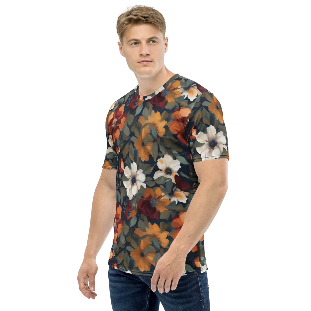 Autumn Velvet on Men's Crew Neck T-Shirt — Left