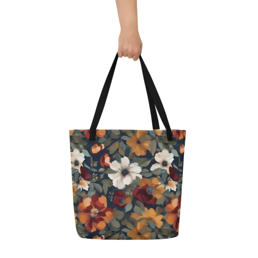 Autumn Velvet on a Large Tote Bag W/ Pocket