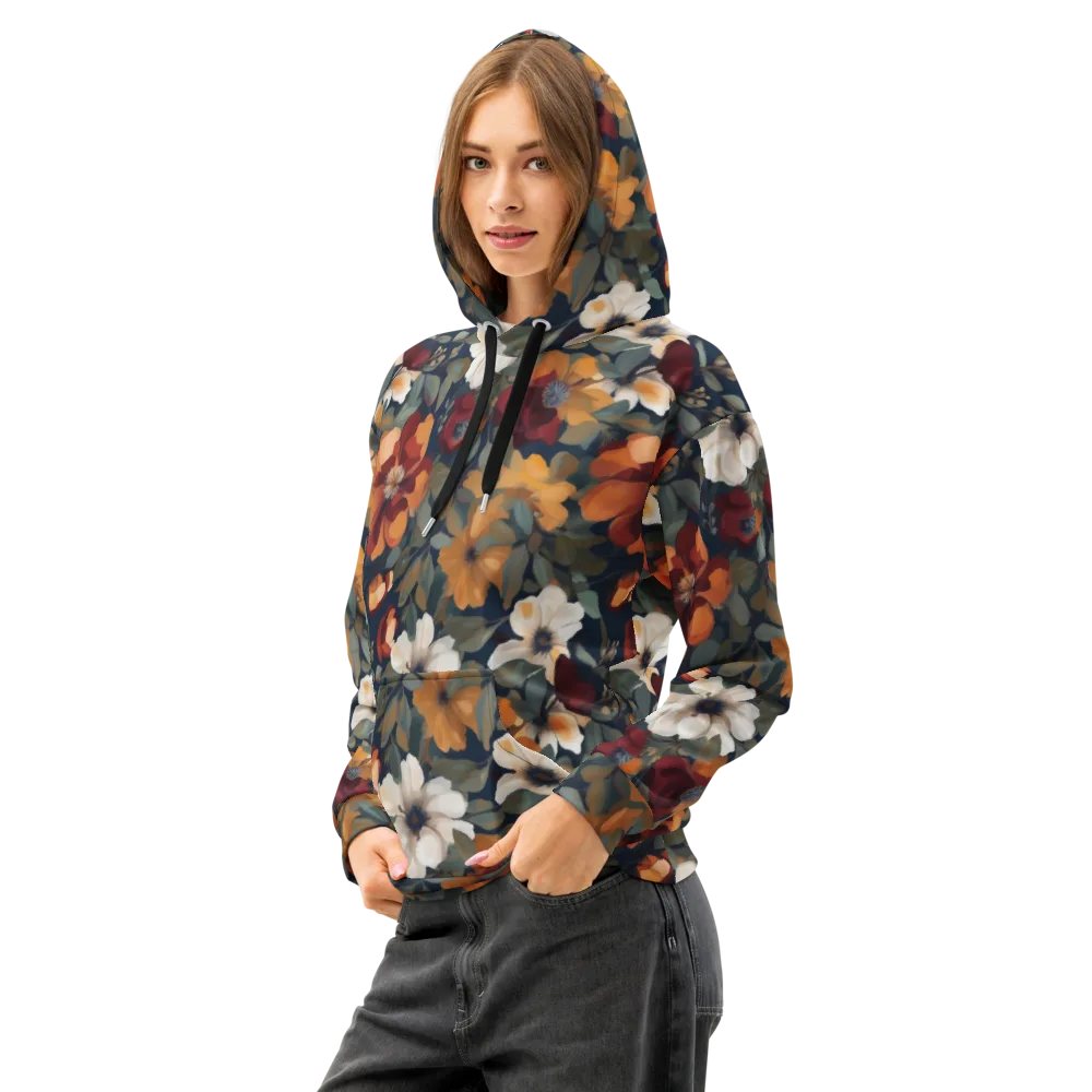 Autumn Velvet on Cotton Hoodie — Left Front