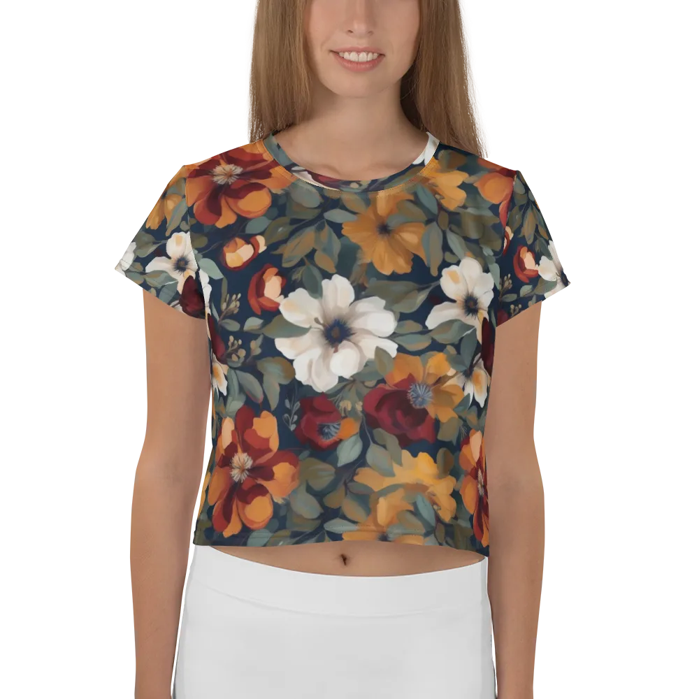 Autumn Velvet on Crop Tee — Front