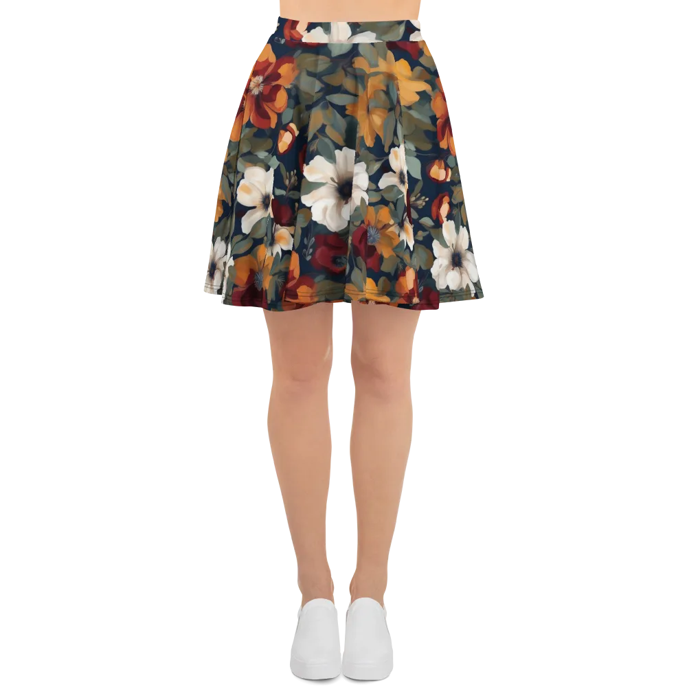 Autumn Velvet on Skater Skirt — Front