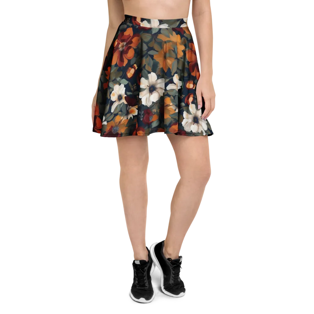 Autumn Velvet on Skater Skirt — Front