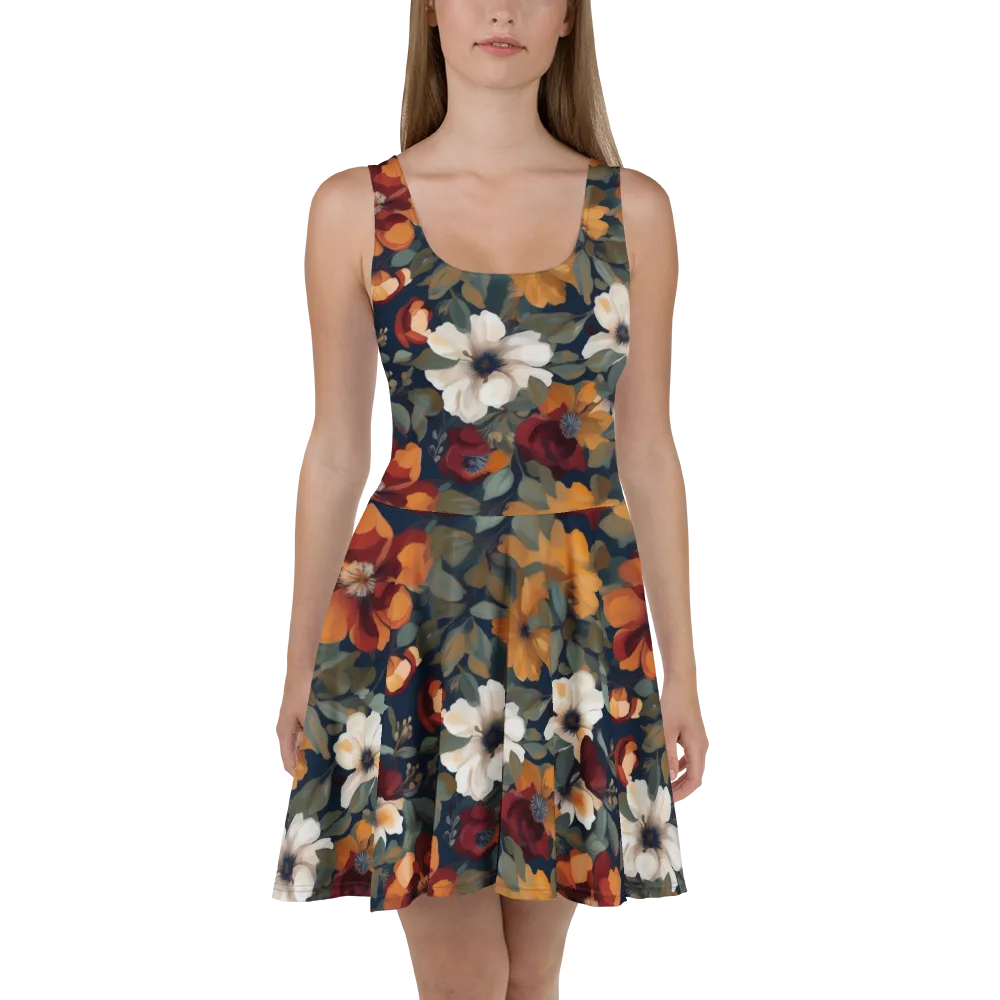 Autumn Velvet on Skater Dress — Front
