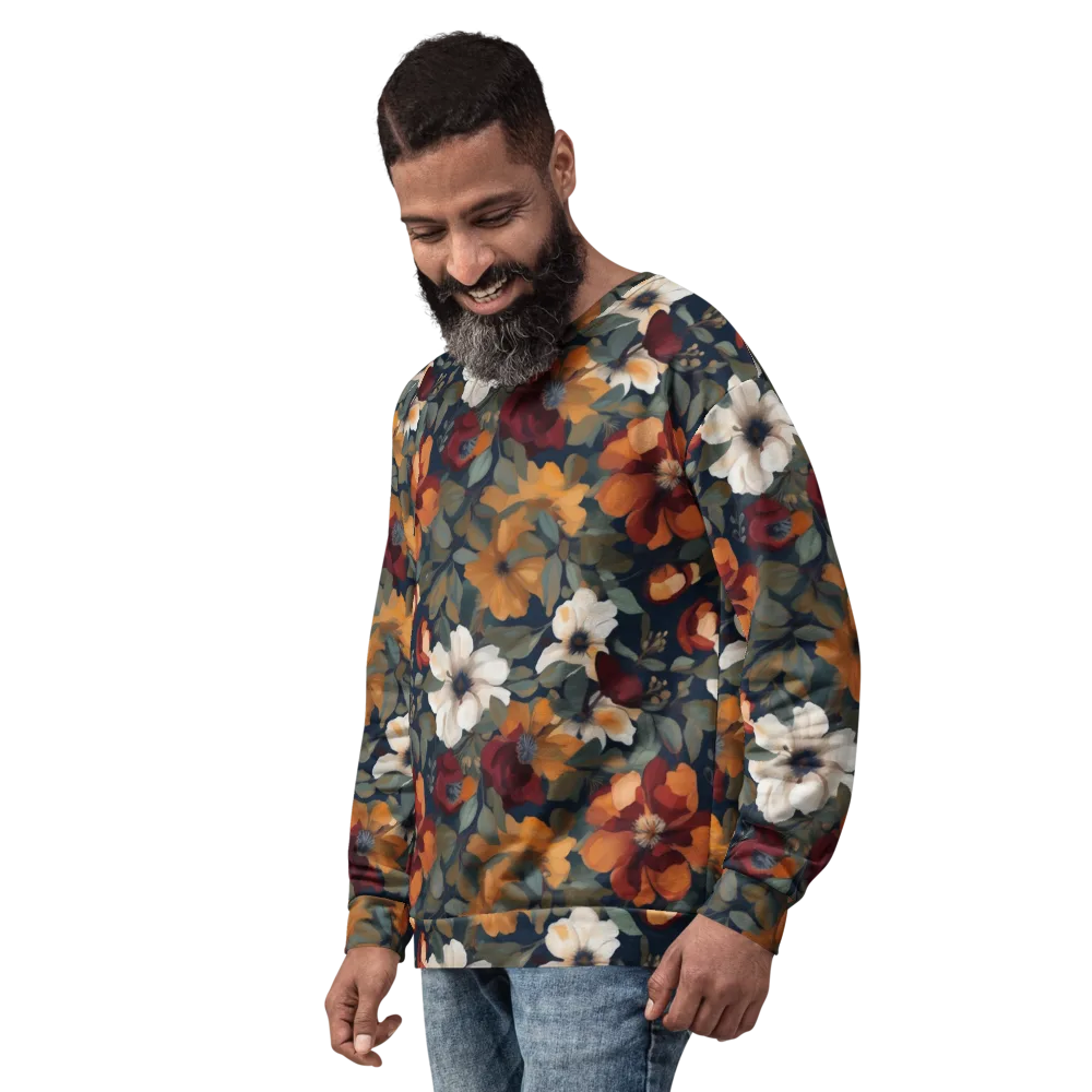 Autumn Velvet on Sweatshirt — Left Front