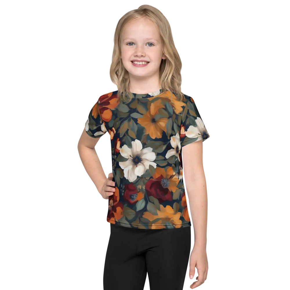 Autumn Velvet on Kids Crew Neck T-Shirt — Front
