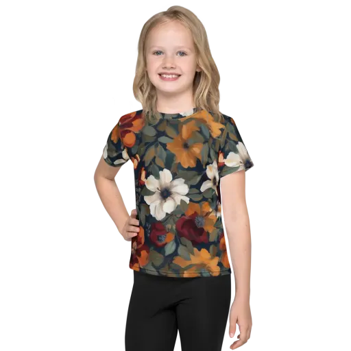 Autumn Velvet on a Kids Crew Neck T-Shirt