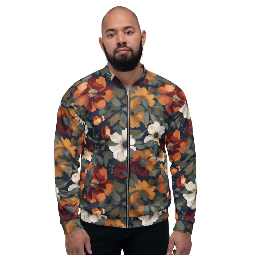 Autumn Velvet on Bomber Jacket — Front